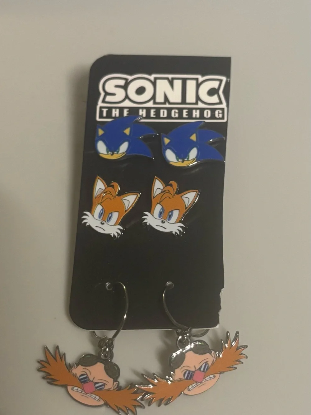 Sonic the Hedgehog Kids Earrings & Stud Set - Blue, Orange